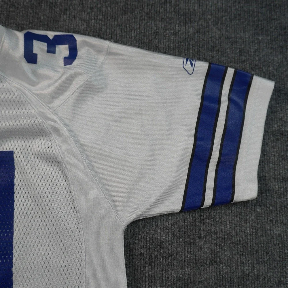 VTG Reebok NFL Jersey Kids Large White Blue Dallas Cowboys 31 Mesh Roy Williams